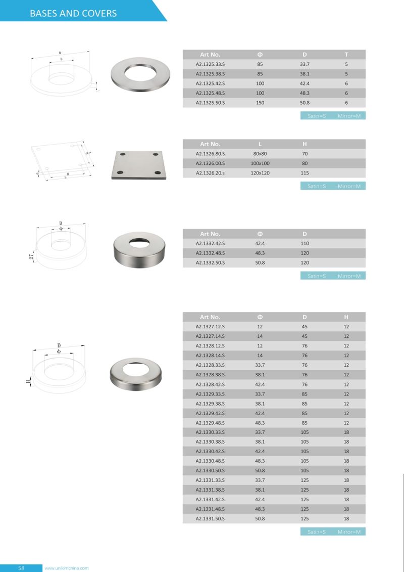 China Factory Ajutable Stainless Steel Railing Handrail Flange