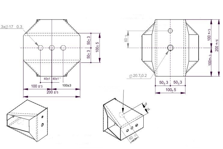Trapezoidal Spacer Block for GS2 and GS4 Highway Guardrail