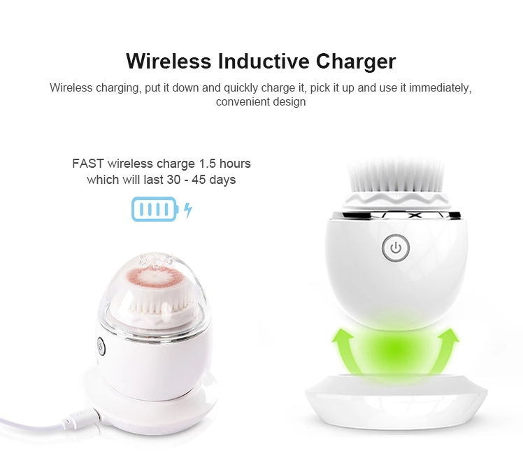 Limpieza Facial Con Cargador Silicone Brush Vibrating Makeup Silicon Face Cleansing Brush