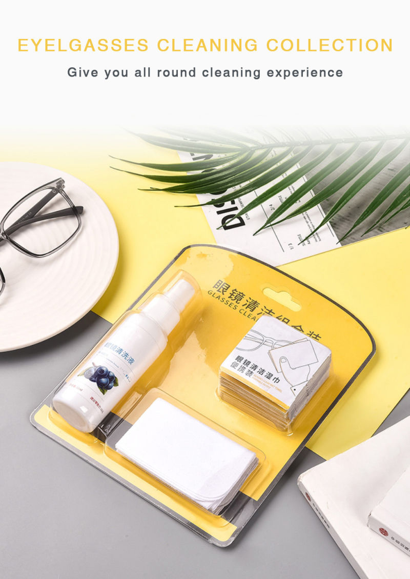 Cheaper Eyeglasses Cleaning Set with Lens Cloth, Cleaning Solution and Cleaning Towel