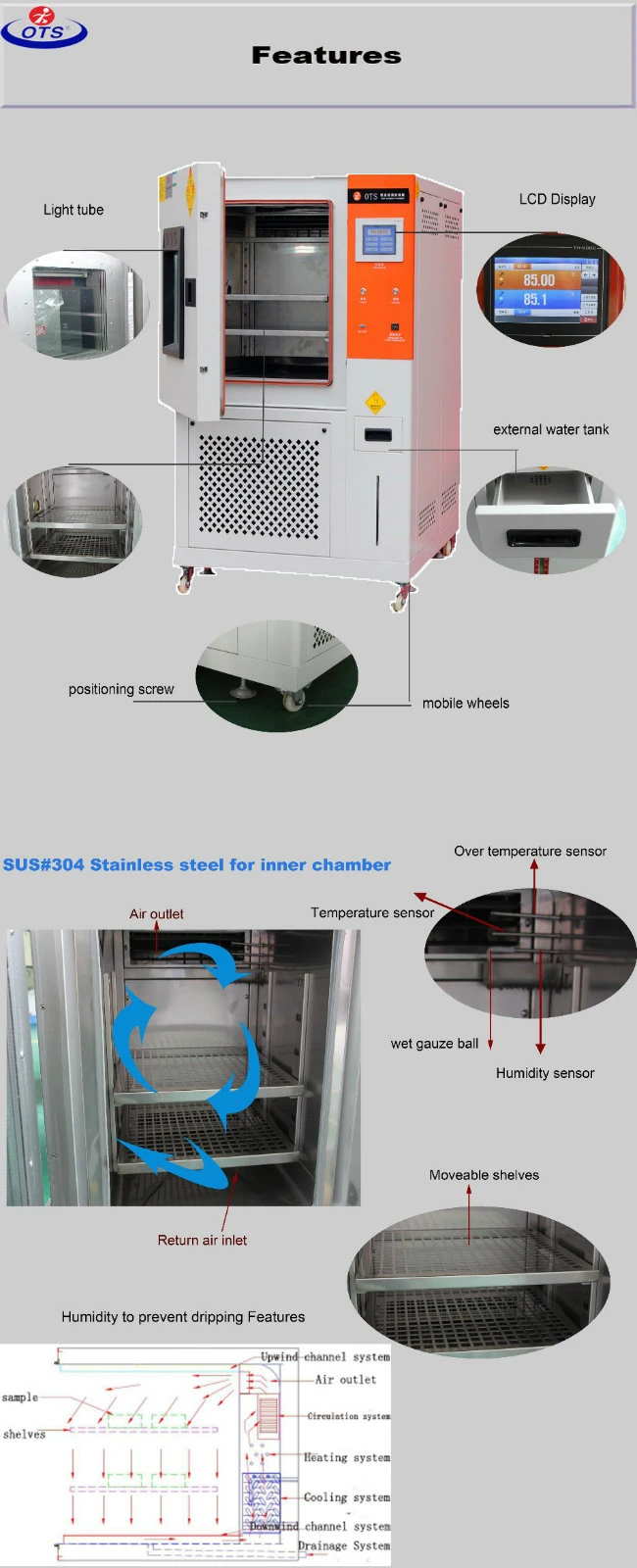 Electronics Lab Environmental Temperature Humidity Test Chamber