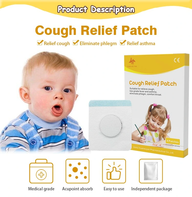 Custom Color Box Natural Herbal Extract Baby Anti Cough Patch