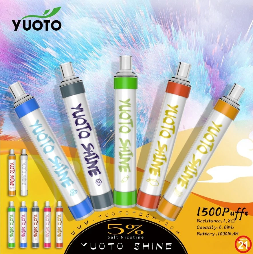 Shen Zhen Factory in China Hot Selling Youto Shine 1500 Puff China Wholesale Disposable Vape