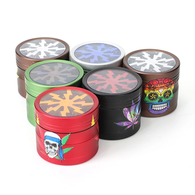 New Aluminum Herb Grinder Custom Logo Aluminum Alloy Silicone Coating Herb Grinder 63mm