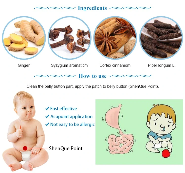 OEM Service Herbal Extract Children Navel Upset Stomach Patch