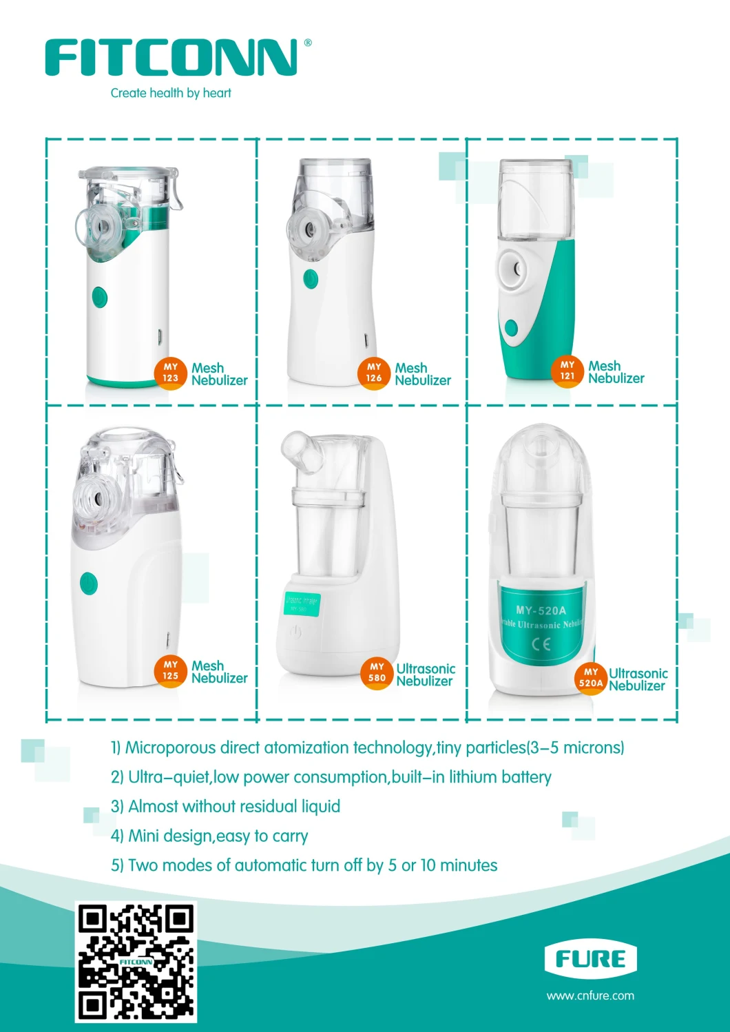 Atomizer Spray Mesh Nebulizer, Colds, Fever, Cough, Asthma, Sore Throat, Pharyngitis, Rhinitis Nebulizer