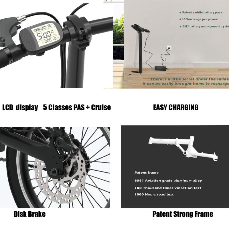 Pedal Assist Lithium Power 7 Speed 350W Motor Engine Bicycle