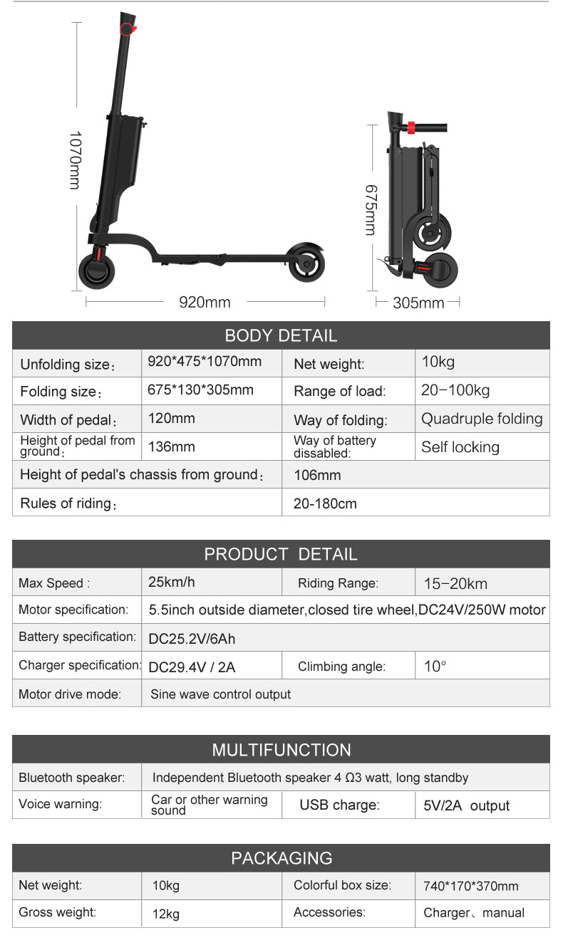 Dlpo 2 Wheels 350W Motor APP Electric Mobility Scooter