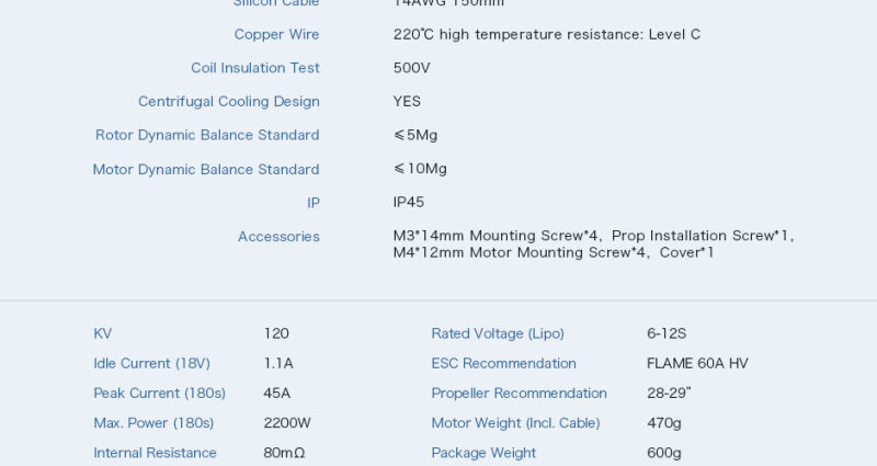 T-Motor 801-S Kv120 High Thrust 8kg BLDC Motor for Uav, Vtol