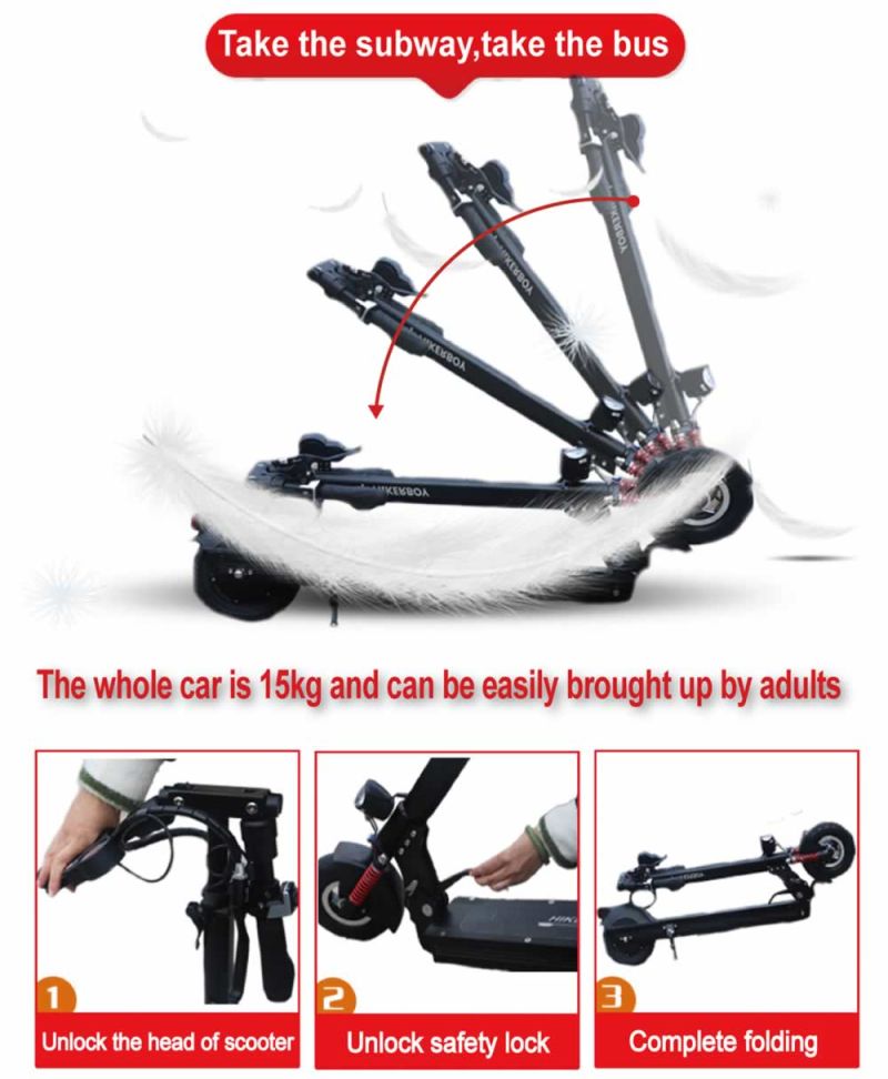 8 Inch 36V Folding Electric Scooter with 350W Motor for Adult