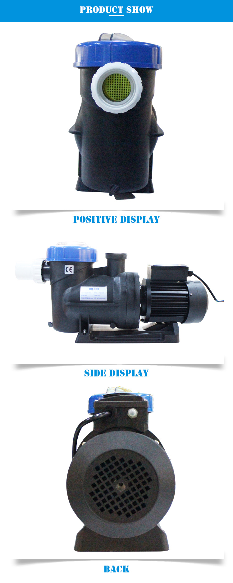 High Lift Electric Motor Rainwater Water Pump Swimming Pool Pump
