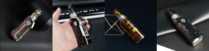 E-Cigarette Transparent Rincoe Jellybox 80W Kit Vape Mod