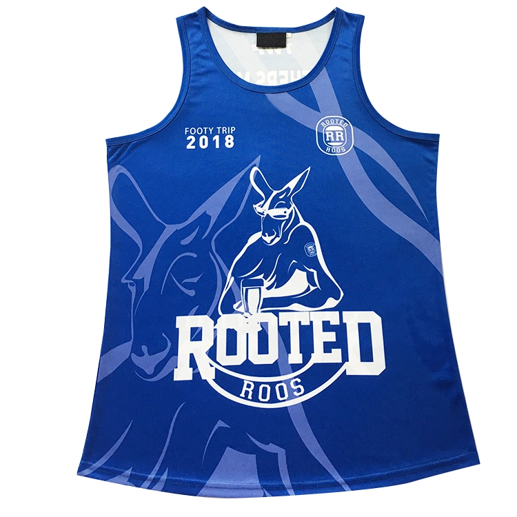 China Sublimation Mens Tank Top Custom Wholesales Singlet Gym Vests Training Tank Top