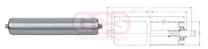 Press Bearing Roller Non Drive Gravity Roller Light Duty Rollers