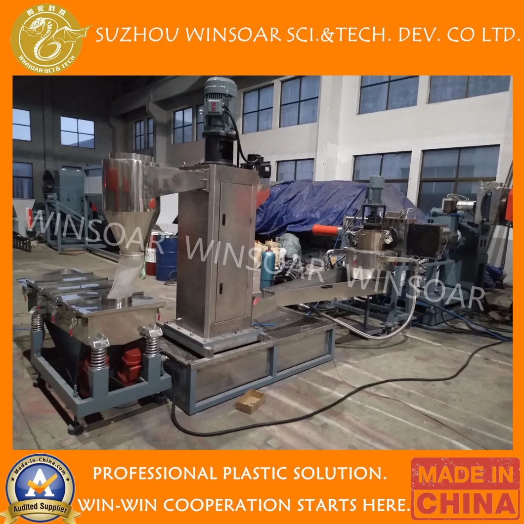 Water Ring Die Face Cutting Plastic HDPE Film Scraps Flakes Granules Pellets Extruder Making Machines