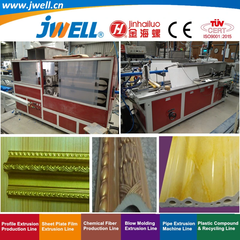 Jwell-PS Plastic Foamed Picture Frame Profile Recycling Agricultural Making Machine with Single Screw Extruder and Co-Extruder