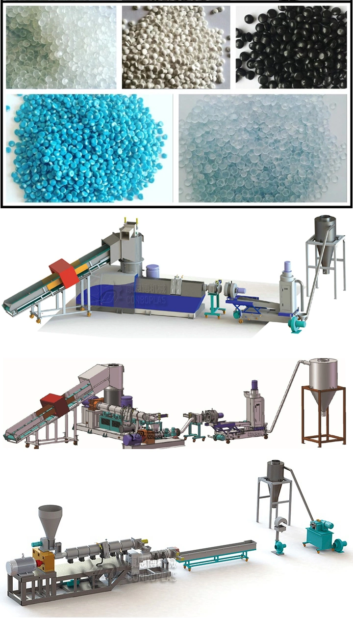 Waste Plastic Recycling Water Ring Cutting Granules Pellets Bead Extruder Making Machine