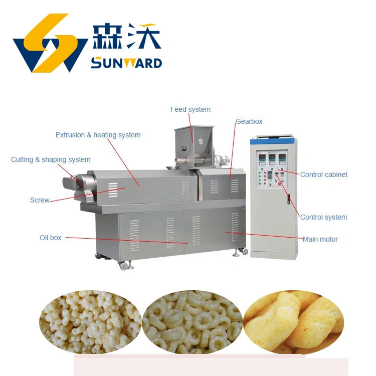 Twin-Screw Extruder Hot Sales Corn Curls Extruder Onion Rings Making Machine Extruder Snacks Extruder