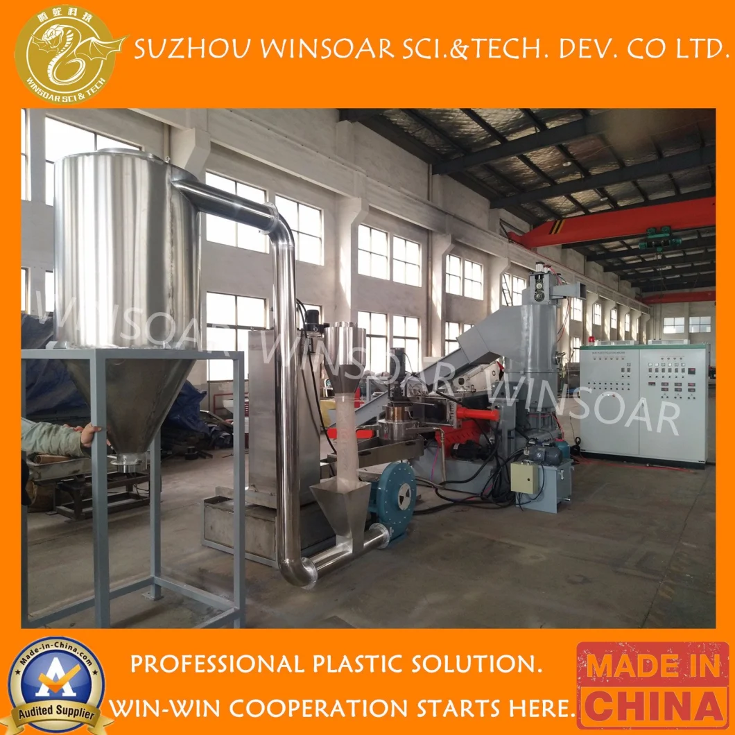 Water Ring Die Face Cutting Plastic HDPE Film Scraps Flakes Granules Pellets Extruder Making Machines