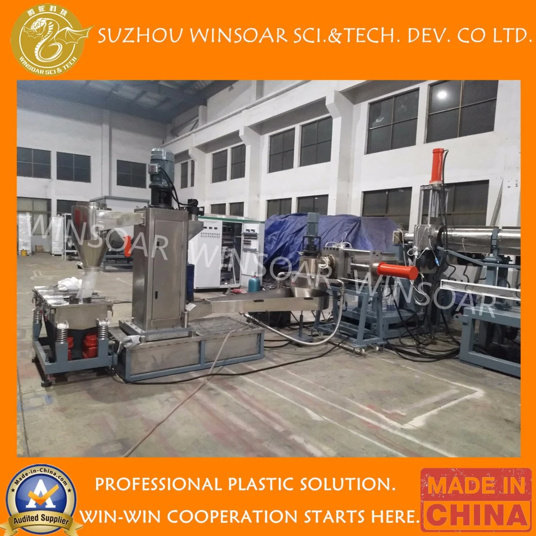 Water Ring Die Face Cutting Plastic HDPE Film Scraps Flakes Granules Pellets Extruder Making Machines