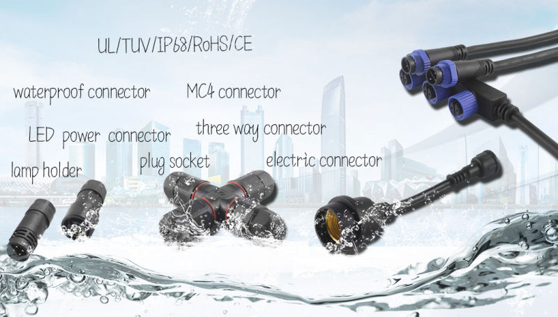 Electrical Connectors DC Cable IP67/IP68 Waterproof Connectors