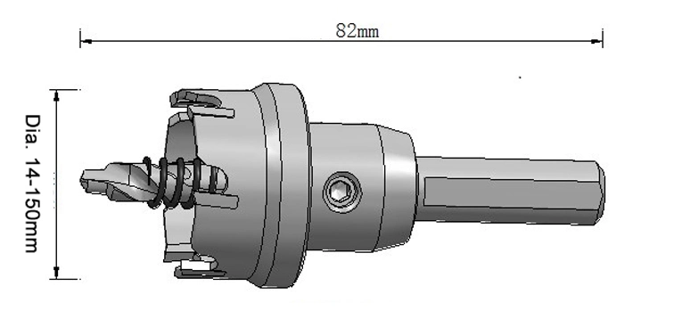 Tct Hole Saw Cutter with Thick Metal Drill Bit