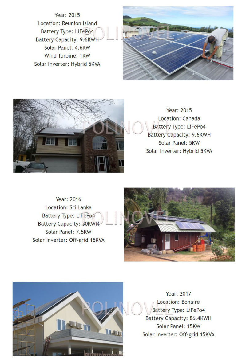 Polinovel 10kwh off Grid Solar Energy Powerwall Lithium Whole House Battery Generator