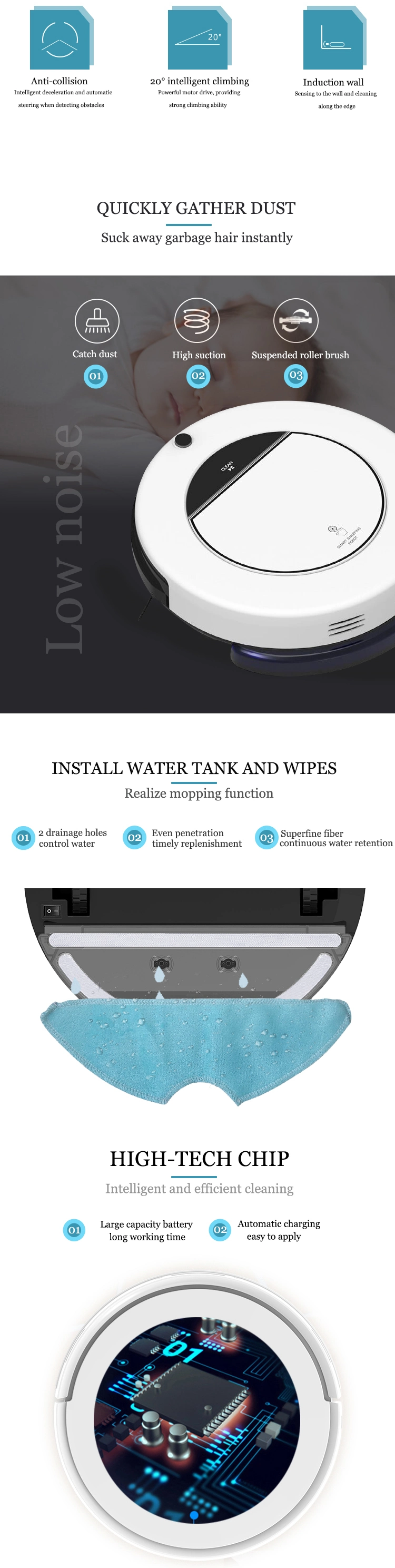 Cleaning Robot Vacuum Sweeper for Home & Office Sweeping Robot
