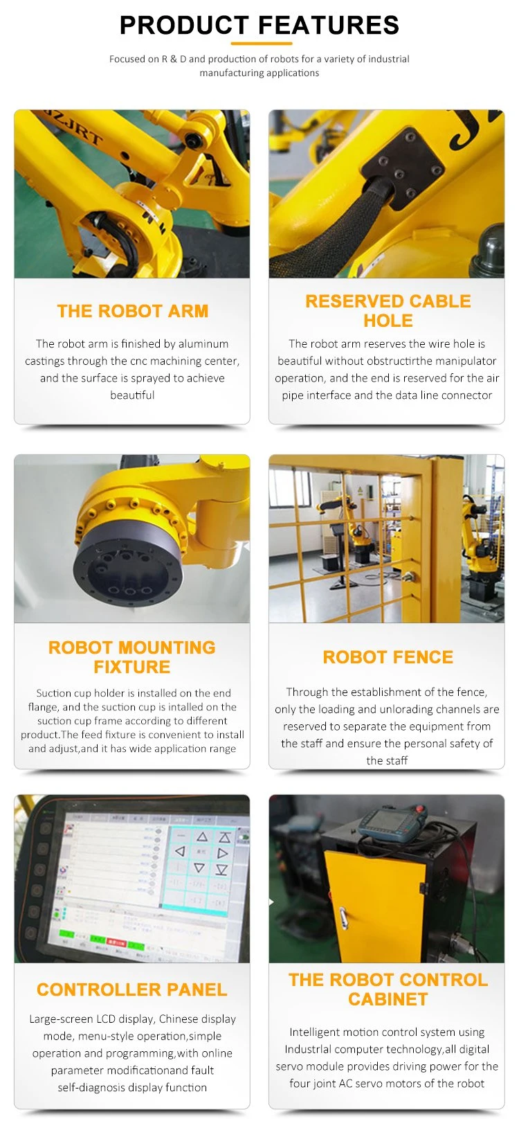 Mechanical Industry Robot 6 Dof Manipulator Robot Palletizer Full-Automatic for Cargo Movement with CE Certificate