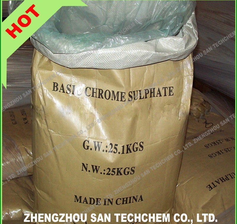 24-26% Green Powder Basic Chromium Sulphate (Cr2O3) for Tannery