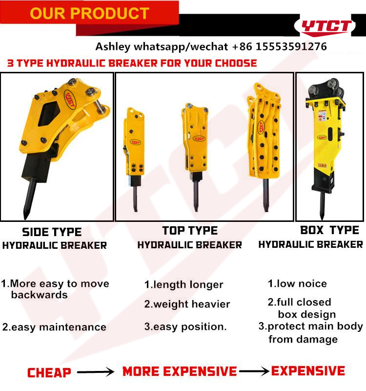 Top Type Hydraulic Jack Hammer Breaker for 16-26ton Excavator