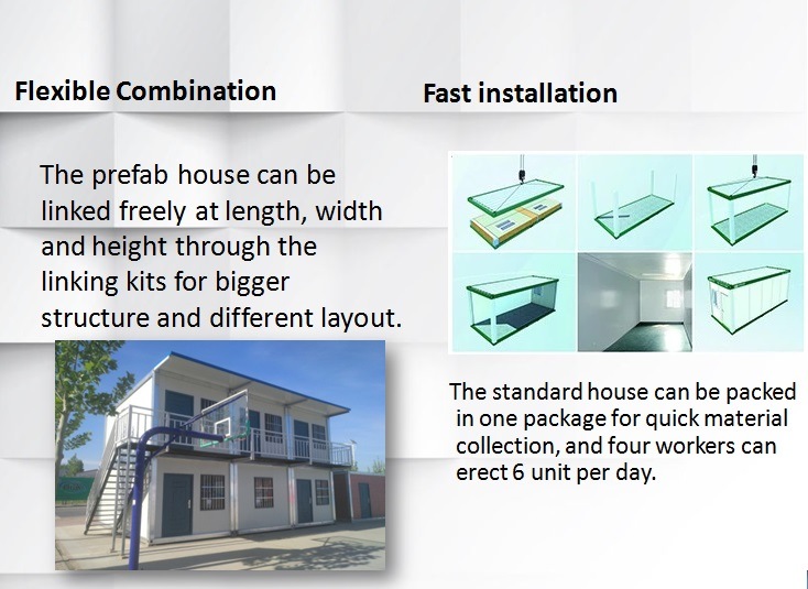 Economical Portable Prefab House Design Prefabricated House with Stable Steel Frame