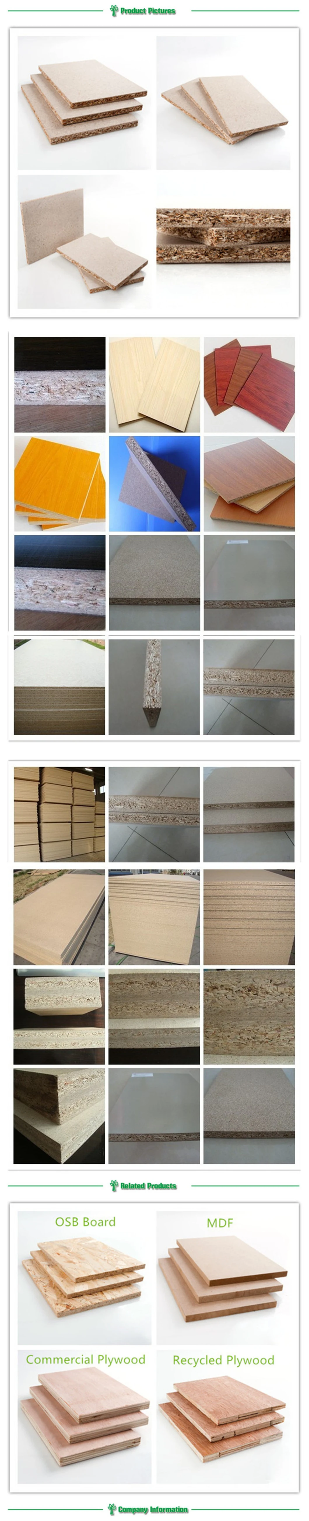 Hollow Core Chipboard Particle Board for Door Core Use Price