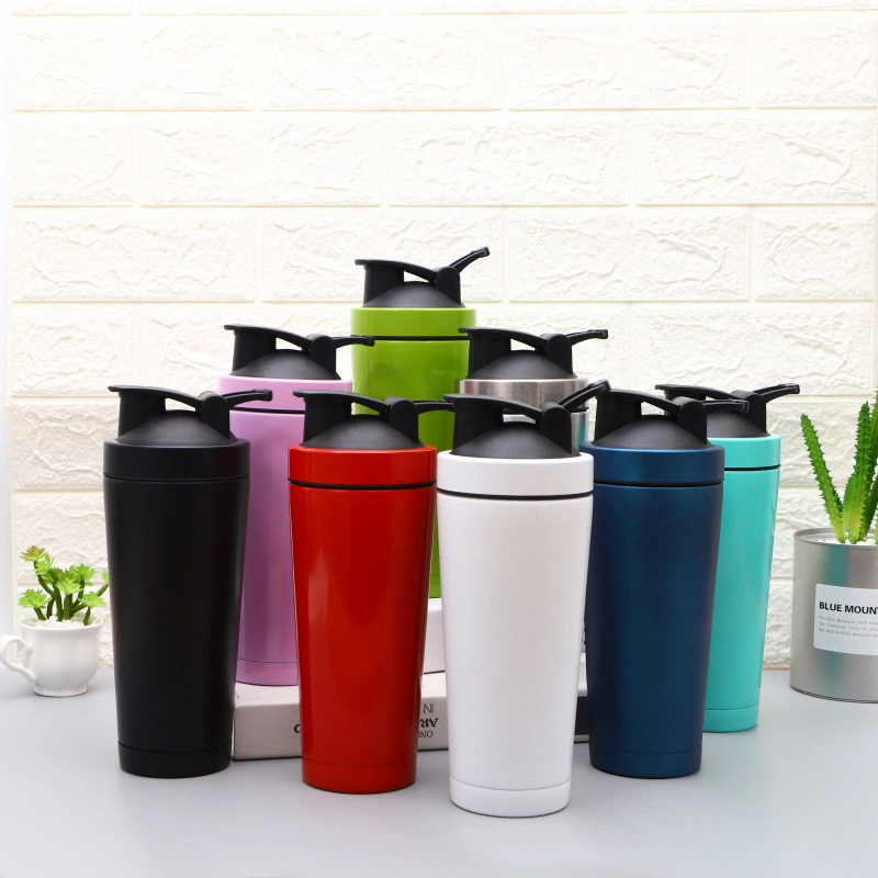 750ml Stainless Steel Insulated Double Wall Vacuum Travel Cup Protein Shaker Bottle