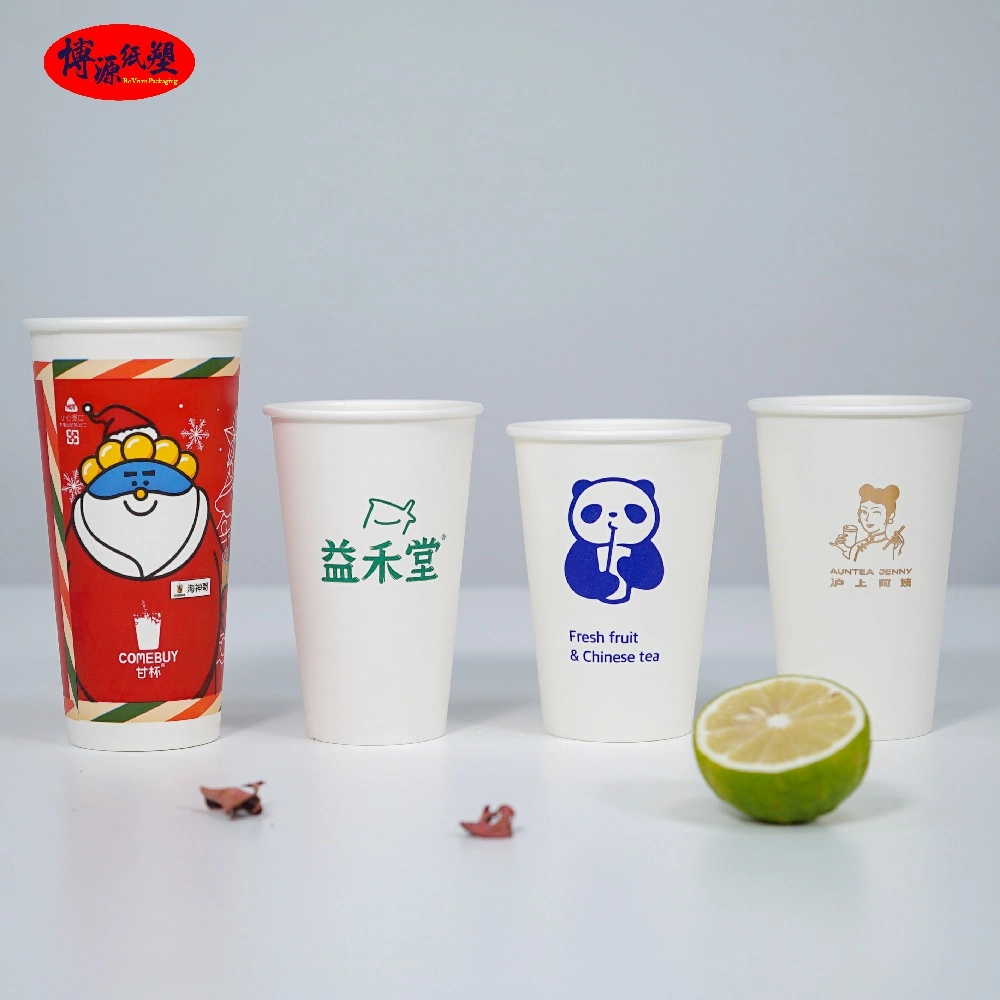 China Manufacture Custom Logo Disposable Paper Cup Single Wall/ Double Wall/ Ripple Wall Cups