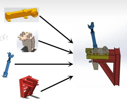 Assembled Facade Wall Attached Automatic Self Climbing Scaffold System