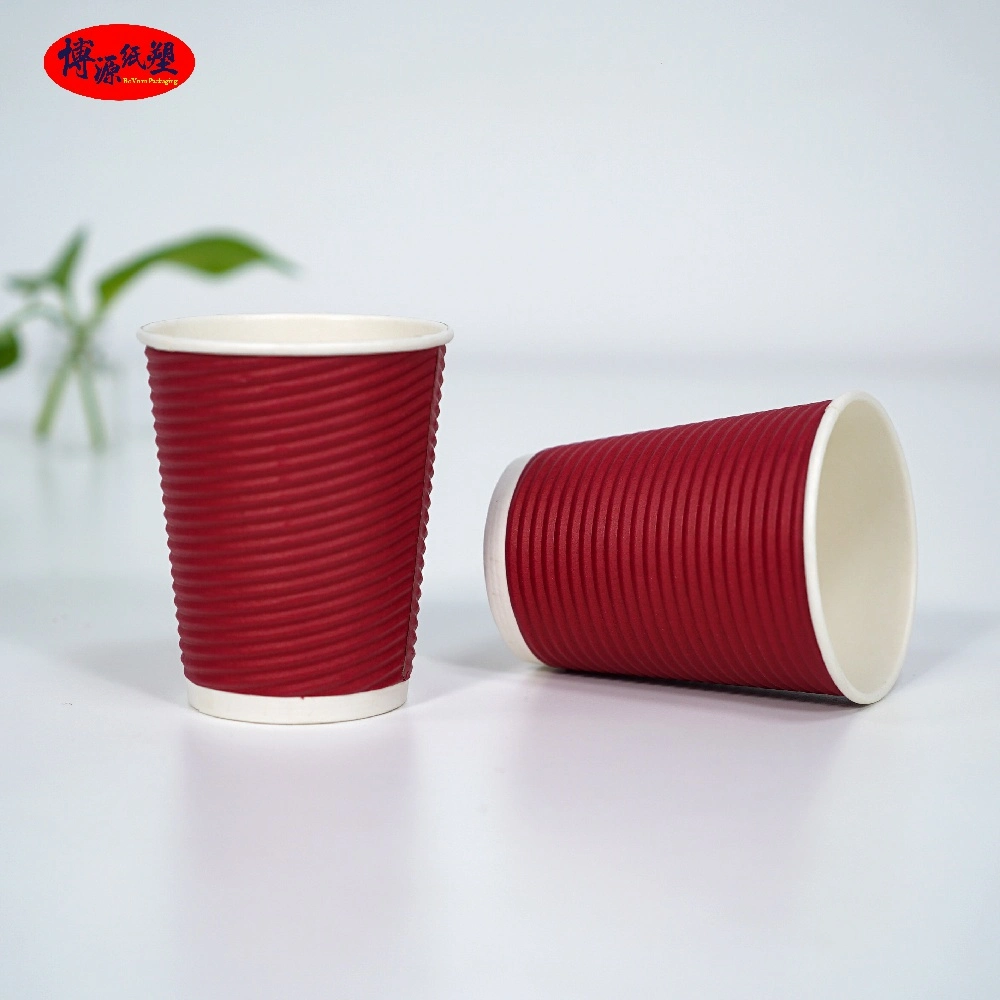 China Manufacture Custom Logo Disposable Paper Cup Single Wall/ Double Wall/ Ripple Wall Cups