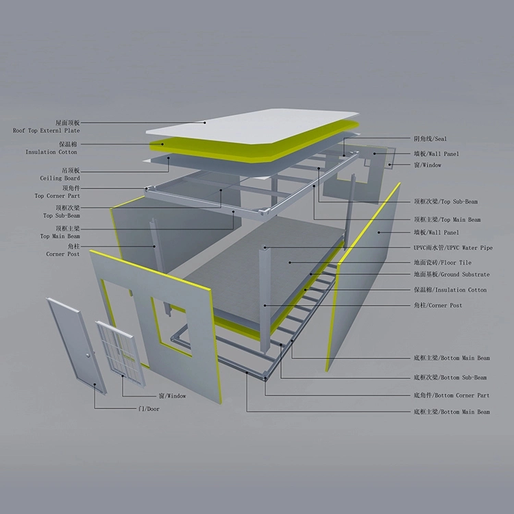 Steel Structure China Manufacturer Made Container House with Insulated Walls