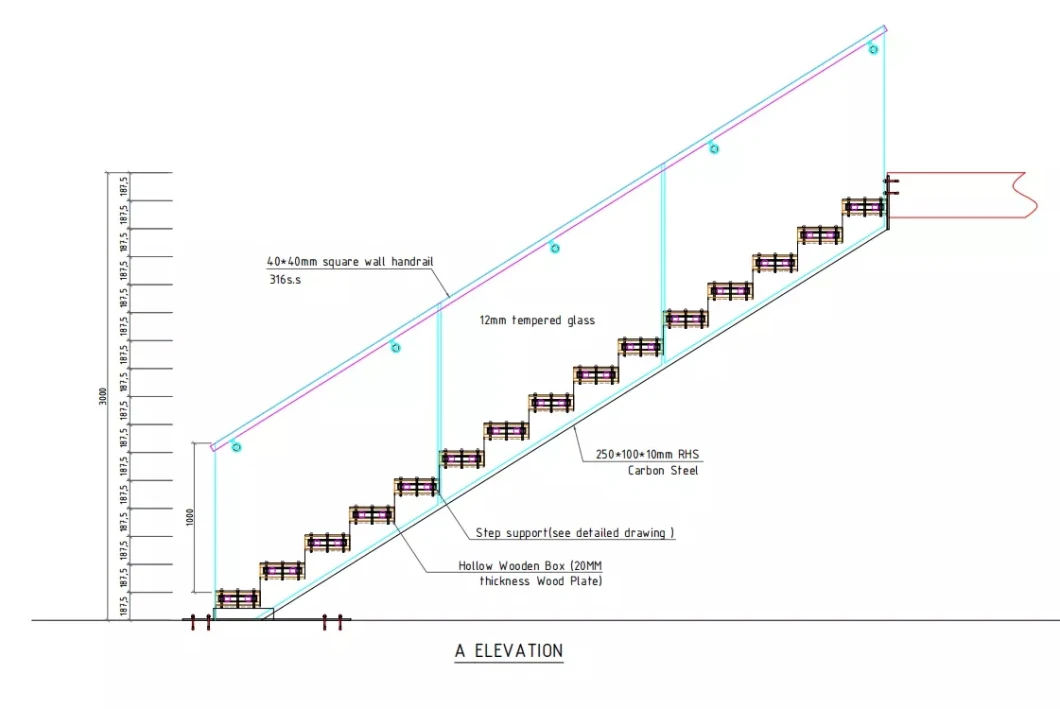 China Factory Supplier Cast Iron Stair Used Straight Staircases