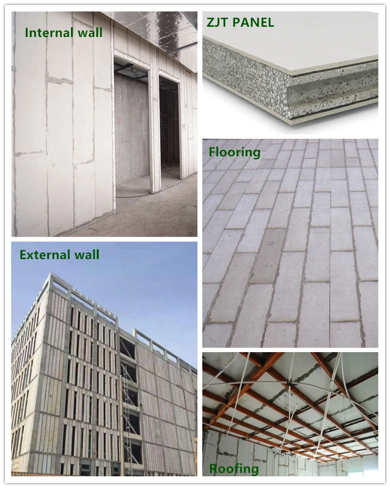 4 Hours Fireproof EPS Cement Sandwich Wall Panel for Interior/Exterior Walls