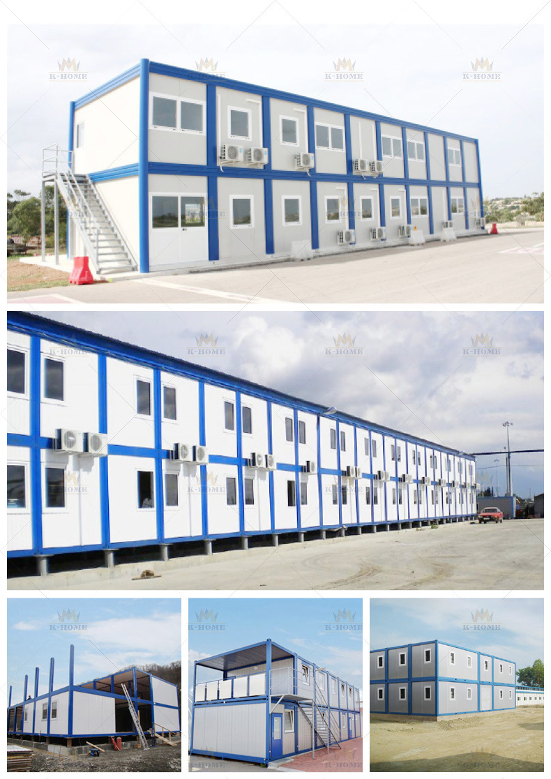 Customized Pre Fab Accommodation Container House Low Cost Workers Living Dormitory