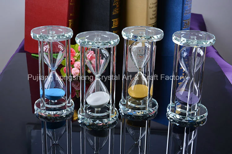 Colorful Crystal Hourglass Glass Sandclock for Home Decors Birthday Gifts