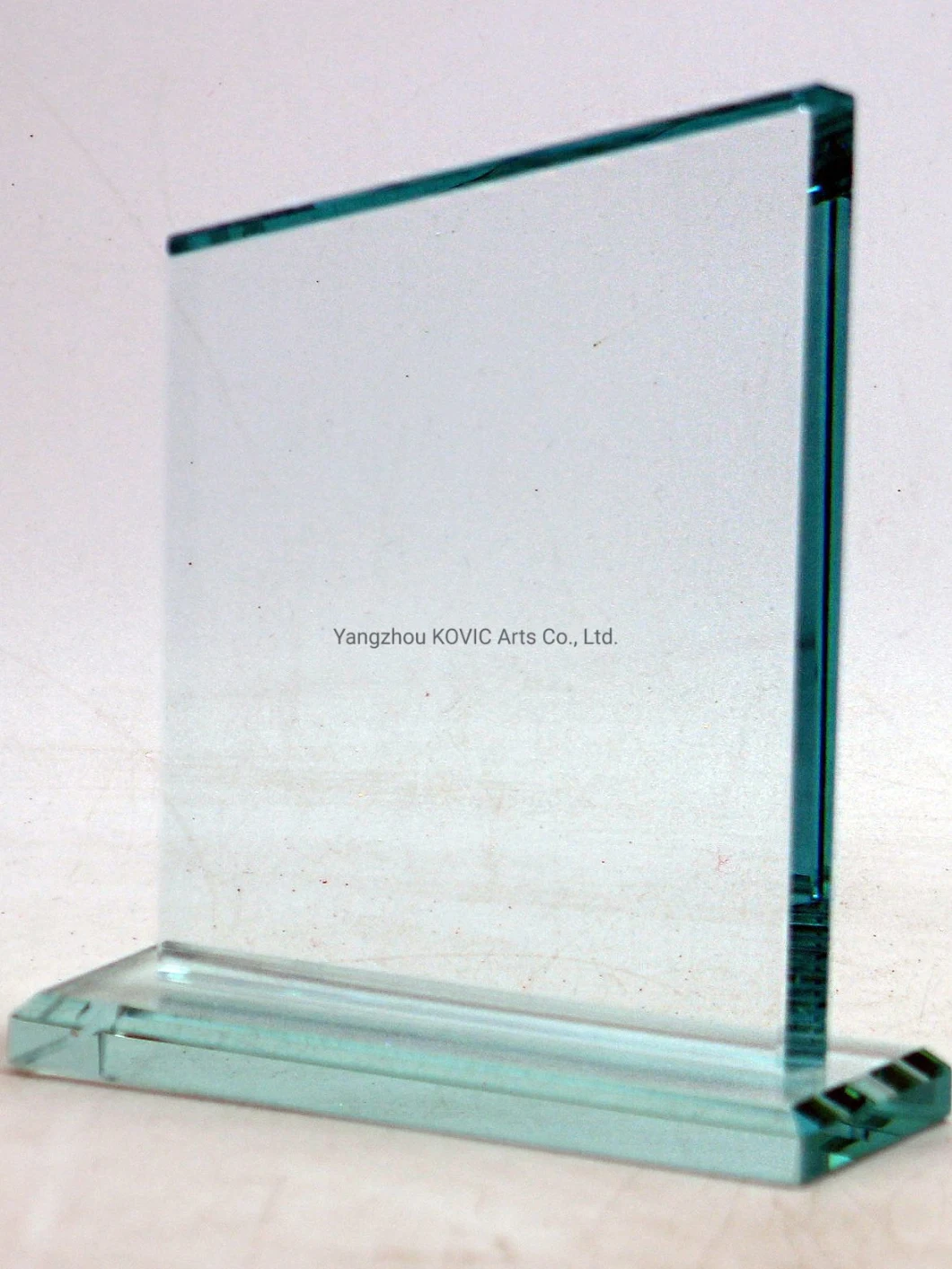 Thick Jade Glass Trophy Personalized Blank Crystal Glass Medal Trophy for Souvenir Events