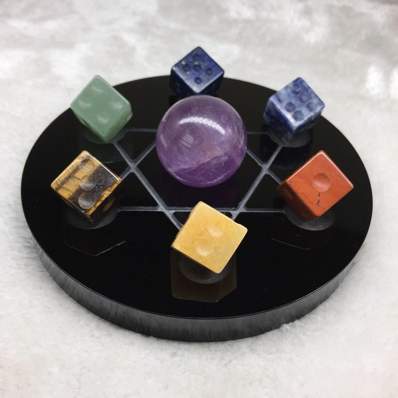15mm Semi-Precious Natural Stone Carved Dice Jade Dice Cube Gem Stone Dice