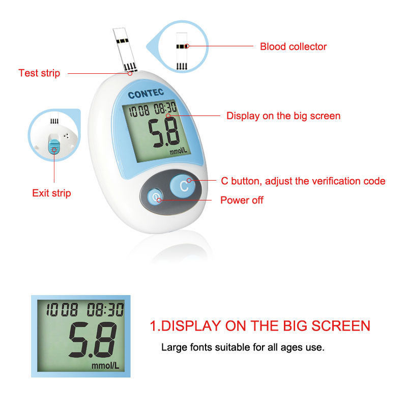 Glucose Portable Ventilator Blood Glucose Monitor System