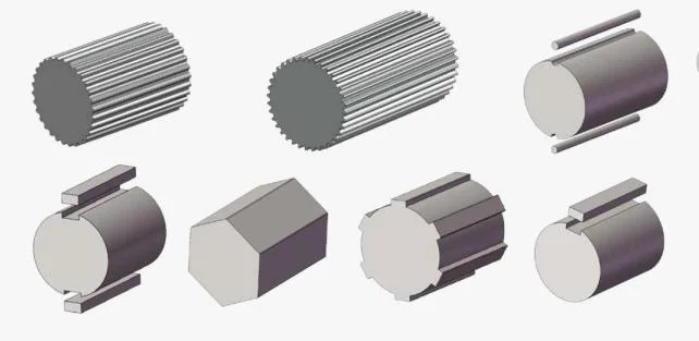 Co Rotating Twin Screw Extruder Machine Parts 10mm - 120 mm Screw Shaft