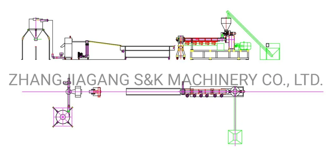 Water Strand Noodle Type Granules Making Machine Extruder Screen Changer Cutter Dryer Pellet Extruder Machine Plant