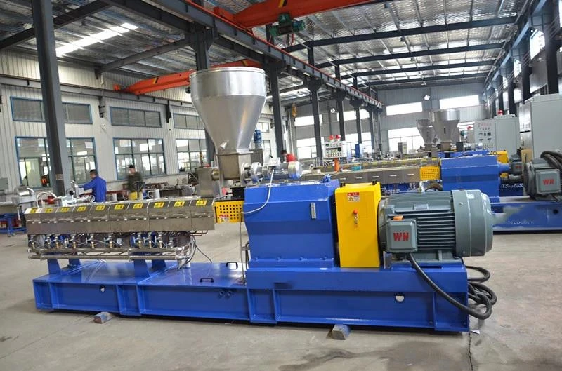 High Output Conical Twin Screw Plastic Extruder