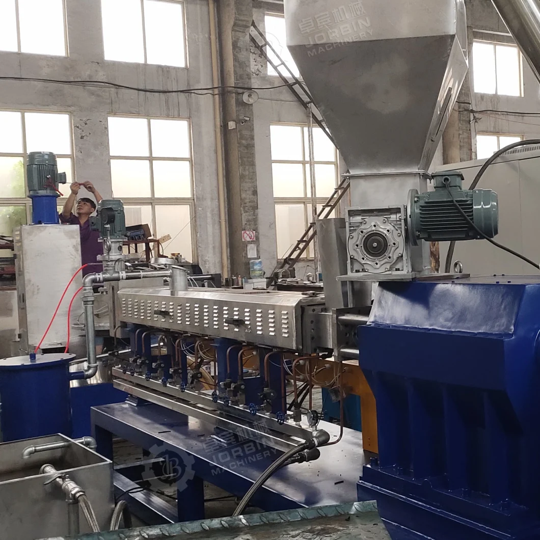 LDPE PP Calcium Carbonate Compound Twin Screw Extrusion Granulation Machinery