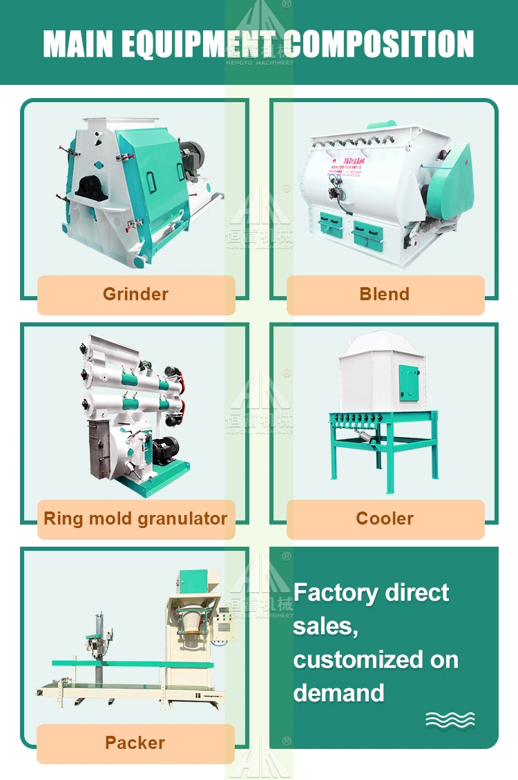 High Output Feed Pellet Making Machine Animal Ring Die Pellet Mill Machine